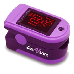 Zacurate Pro Series 500DL Fingertip Pulse Oximeter Blood Oxygen Saturation Monitor with Silicone Cover, Batteries and Lanyard