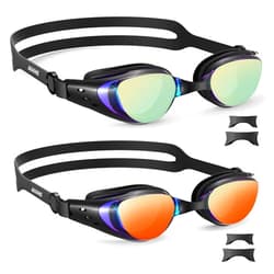 Aegend Swim Goggles 2 Pack Swimming Goggles for Men Women Adult Youth No Leaking