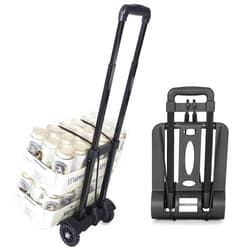 BQKOZFIN Hand Truck Dolly with 2-Wheels Small Folding Luggage Cart for Moving, Travel,Office Use