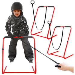 Shappy 2 Pcs Ice Skating Training Aid for Beginners Ice Skating Trainer with Tow Rope to Learn Ice Skating Equipment for Ice Hockey and Figure Skating Ice Skating Walker Aid Ice Skater Sports Pusher