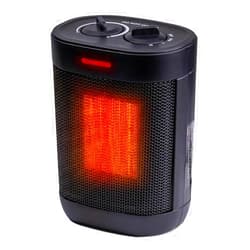 Comfort Zone Compact Electric Space Heater for Indoor Use – 1500W Fan-Forced PTC Ceramic Heater with Adjustable Thermostat, 3 Heat Settings, Tip-Over & Overheat Protection, ETL Listed – Black