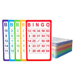 Yuanhe 100 Bingo Cards Resuable Bingo Paper Game Cardstock Bulk, 5 Colors