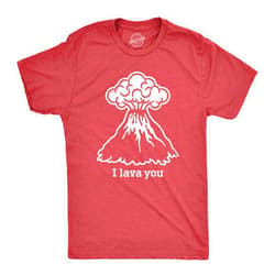 Crazy Dog T-Shirts Mens and Womens I Lava You T Shirt Funny Love Volcano Graphic Novelty Tee for Girls and Guys