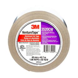 3M Venture - Aluminum Foil Tape 3520CW, Natural Aluminum, 48 mm x 45.7 m 2.0 mil (Pack of 1)