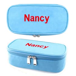 WANTIG Custom Pencil Case With Name,Large Capacity Storage Pen Pouch,Personalized Portable Pencil Bag With Zipper,Office School Pen Pouch Organizer School Supplies For Teen Students