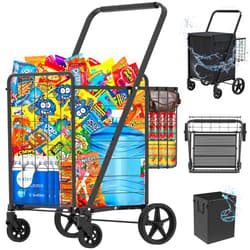JIALIJIU Shopping Cart with Liner + Extra Liner with Handle