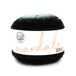 Lion Brand Yarn Mandala Gradient, Multicolor Yarn for Knitting, Crochet and Crafting, Black, 1 Pack