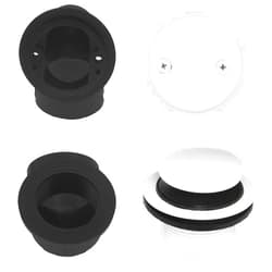 Westbrass Tip Toe Sch. 40 ABS Plumber's Pack with Two-Hole Elbow, Powder Coat White, D534-50