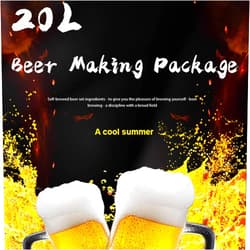 Ai-C-Dibosh 20L Beer Kit Package home brewing ingredients with beer yeast hops malt for making Belgian wheat Pale Ale Stout Amber Abbey IPA (Amber Abbey)