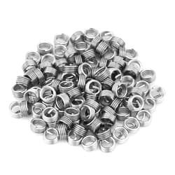 Hilitand 100pcs Thread Repair Insert Kit, Stainless Steel Coiled Wire Helical Screw Thread Inserts M6 x 1.0 x 1D Length