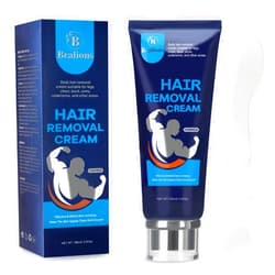 Bealions Gentle Hair Removal Cream for Men: No Irritation - Effective on Intimate/Private Areas and Body, Removes Unwanted Hair. Body Depilatory Cream 100ml