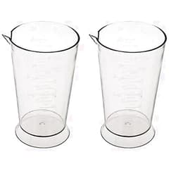 Colortrak Beaker, Easy To Read Color Beaker, Measurement Markings in Ounces and Milliliters, 4 ounce Capacity, Ideal For All Stylists, Easy To Clean, 3.7 inches high (Pack of 2)