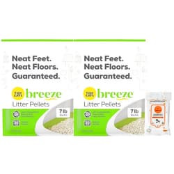 Aurora Pet (2 Pack) Tidy Cat Breeze Litter Pellets, 7 lb Refill with Aurora Pet Wipes