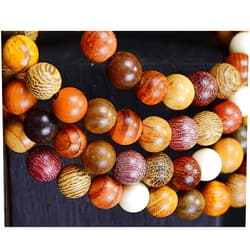 CarpenterC 200pcs 6mm Gorgeous Natural Round Polished Rosewood Loose Beads for Jewelry Making DIY Handmade Crafts