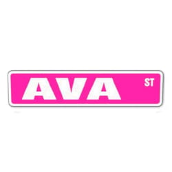 SignMission AVA Street Sign Childrens Name Room Sign | Indoor/Outdoor | 24