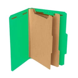 Smead 100% Recycled Pressboard Classification File Folder, 2 Dividers, 2