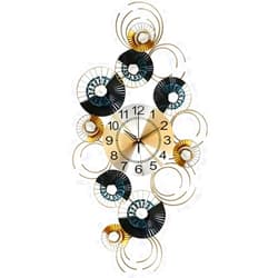 DYKKLKQ DENMER Wall Decoration Living Room Wall Decoration Metal Large Silent Wall Clock -A||88 * 45cm (A 45 * 88cm)