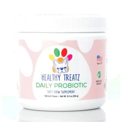 Healthy Treatz Probiotic Chews for Dogs - with Natural Digestive Supporting Enzymes for Relief of Diarrhea & Upset Stomach + Gas & Constipation - Allergy & Immune System Support