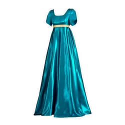 VEECOOCOS Kate Sharma Dress Vintage Regency Dress Tea Party Dress for Women with Satin Sash Ruffle Empire Waist Dress Gown