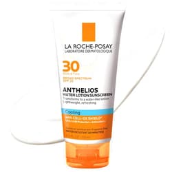 La Roche-Posay Anthelios Cooling Water Sunscreen Lotion | Water Based Sunscreen for Face & Body | Broad Spectrum SPF + Antioxidants | Fast Absorbing Water-Like Texture | Oil Free Sunscreen SPF 30