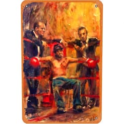 EDISAXE Snatch - Brad Pitt Jason Statham Classic Movie Art Vintage Funny Tin Sign Metal Tin Sign 8X12 Inch for Cafe Bar Bedroom Wall Decorative