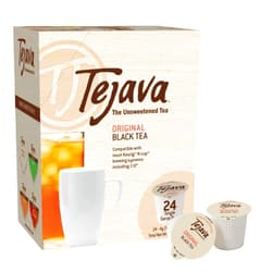 Tejava Original Unsweetened Black Tea Pods, Award-Winning Tea, 100% recyclable Single Serve Cups (24 Pack)
