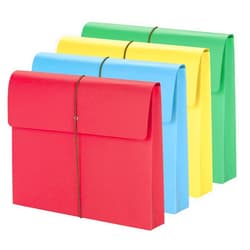 Smead Colored Expanding File Wallet with Flap and Cord Closure, 2