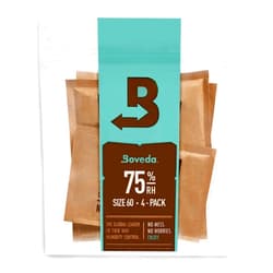 Boveda 75% Two-Way Humidity Control Packs Fix Major Moisture Loss in Non-Plastic Humidifier Boxes – Size 60 – 4 Pack – Moisture Absorbers – Humidifier Packs – Hydration Packets in Resealable Bag