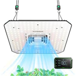 VIVOSUN AeroLight A100, Tunable Spectrum, LED Grow Light 100W with Integrated Circulation Fan & Growhub Controller E42A, Samsung LM301B Diodes, Compatible with App & E25, 2 x 2 Ft. Coverage
