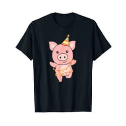 Geburtstag Schwein Kinder Geburtstagsparty Kinder Pig for Birthday for Children a Birthday Pig T-Shirt