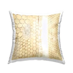Stupell Industries Patterned Beige Abstract Shapes Design by Laura Van Horne Throw Pillow, 18 x 18