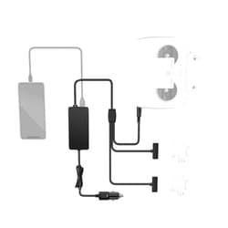 Hanatora Battery Car Charger for DJI Phantom 4/Pro V2.0/Pro+/Advanced/Advanced Plus/Obsidian Drone Battery and Remote Controller, USB Portable Multiple Rapid Charging Hub Accessories