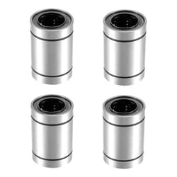 HIPICCO Linear Ball Bearings, LM25UU 25mm Linear Motion Bushing Double Side Rubber Sealed Rod Liner Shaft Parts for CNC Machine 3D Printer 4 Pack