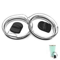 GrliTra 30 oz Tumbler Lid for YETI Rambler Magnetic Slider Lid Splash Resistant Replacement Lid for 30 oz Tumbler, 14 oz Mug and 35 oz Straw Mug, Ozark Trail Old Style RTIC Tumbler, BPA Free (2 Pack)