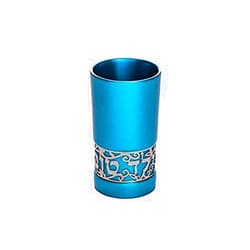 Yair Emanuel Kiddush Cup Yeled Tov + Metal Cutout - Turquoise