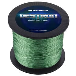 KastKing Destron Braided Fishing Line, Highly Abrasion Resistant, Improved Knot Strength, Ultra-Thin Diameter Superline, Zero Stretch & Memory, CFT “Color Fast Technology”, 75% Thinner Than Mono