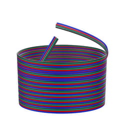 XMSJSIY 4 Pin RGB Led Wire Extension Cable 22AWG 4 Core LED Strip Connector Electric Cord Line for 3528 5050 LED Ribbon Lamp Tape Light-16M/52FT