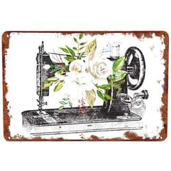 LINQWkk Creative Metal Sign Sewing Room Decor sewing room Retro Wall Decor For Home Cafes Office Store Pubs Club Sign Gift 12 X 8 INCH Plaque Tin Sign