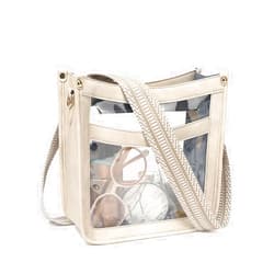 LOXOMU Clear Crossbody Bag - Stadium Approved Clear Purse with Guitar Strap for Events, Concerts