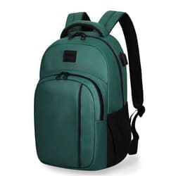 Goloni 15.6 Travel Laptop Backpack with USB Charging Port, Men Man Women Back Pack,Work,Casual College,High Schol Book Bag for Teens Lightweight Waterproof Casual Notebook Bag,Green