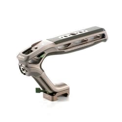 Tilta Xeno Top Handle - Titanium Gray | Aluminum Alloy and Silicone Build | 1/4″-20 and 3/8″-16 Threads w/Locating Points | Safety Release Pin | Comfortable Handling (NATO)