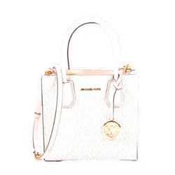 MICHAEL KORS MERCER MEDIUM MESSENGER CROSSBODY SATCHEL POWDER Powder Blush Multi