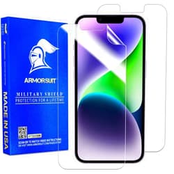 ArmorSuit 2 Pack for iPhone 14 / iPhone 13/13 Pro Screen Protector Case Friendly MilitaryShield HD Clear Film - Made in the USA