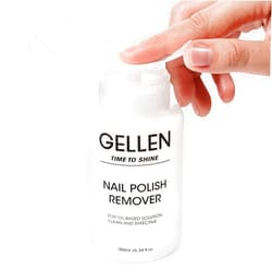 Gellen Nail Polish Remover, Non Acetone Nail Polish Remover for Quick Dry Nail Polishes, Gentle Polish Remover Pump, Ultra-Powerful Clear Fingernail Polish Remover, 6.34 Fl Oz