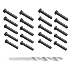 RiaYer 20 Pack Black Stemball Swage Dead End Invisible Cable Railing Kit Terminal for 1/8