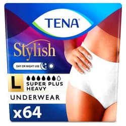 TENA Incontinence & Postpartum Underwear for Women, Super Plus Absorbency, Large - 16 Count(Pack of 4)