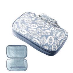 HomeSoGood Portable Knitting Needles Case,Travel Crochet Hooks Holder with Handle Empty Zipper Crochet Hook Storage Bag Organizer for DIY Craft Knitting Accessories