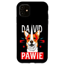 Glam Rock Lovers 70s Gifts Idea iPhone 11 David Pawie Fun Paw Print Dog Lovers Pet Parents Cat Mom Dad Case