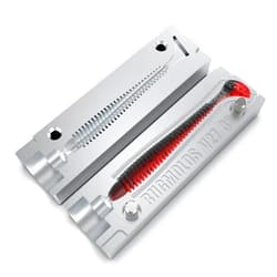 Generic Aluminum Injection Soft Plastic Lure Mold for Fishing Impact Paddle Tail Swimbait Single Cavity
