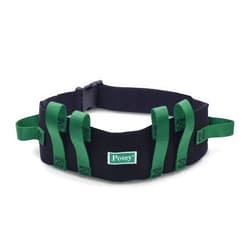 Posey 6537Q Transfer Belt, Black with Green Economy Model – Extra-Wide Soft Nylon – Washable Walking Belt & Gait Transfer Belt – Medical Supplies for Nurses, Therapists & Home Care Caregivers (6537Q)